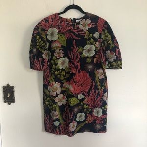 H&M Short Sleeve Floral Print Shift Dress Size 4